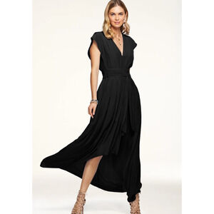 $485 Ramy Brook Rebecca Maxi Dress Black Size 00